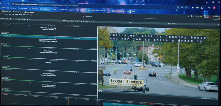Screenshot of subtitles using GenAI at Warner Brothers.