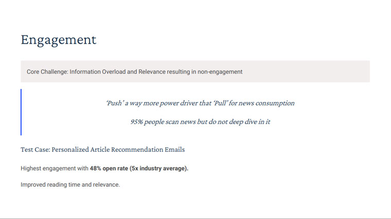 Personalised newsletters helped drive engagement amongst subscribers.